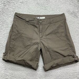 Nike ACG Hiking Shorts Womens 6 Dark Green Stretch Roll up Button Tab Outdoors‎